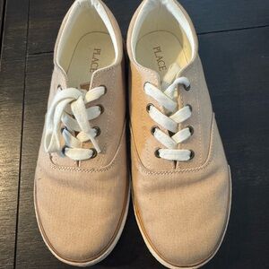 Place Kids Beige Canvas Sneakers
